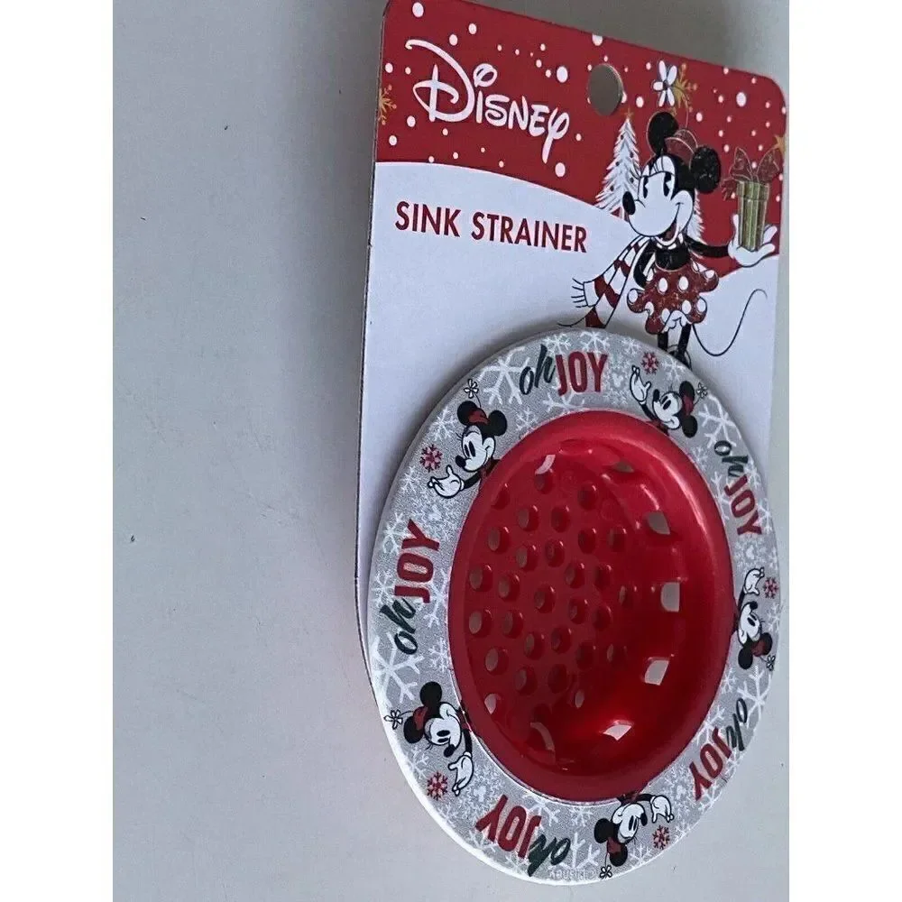 Disney Minnie Mouse Christmas KITCHEN‎ SINK STRAINER Standard Size Drain Oh Joy!